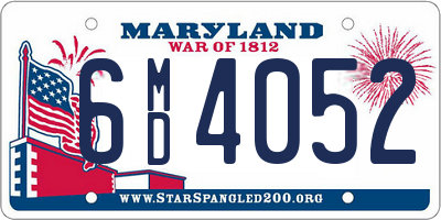 MD license plate 6MD4052