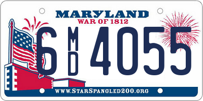 MD license plate 6MD4055