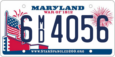 MD license plate 6MD4056