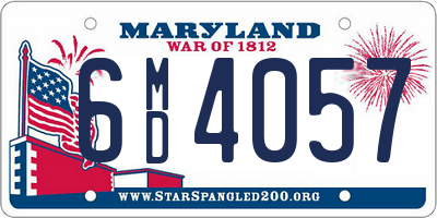 MD license plate 6MD4057