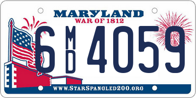 MD license plate 6MD4059