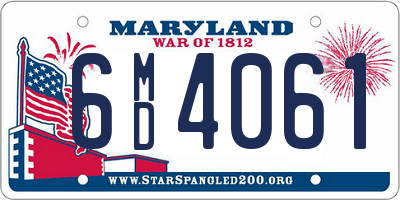 MD license plate 6MD4061