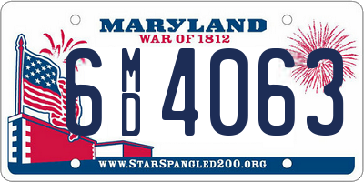 MD license plate 6MD4063