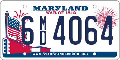 MD license plate 6MD4064