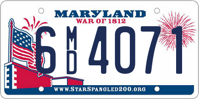 MD license plate 6MD4071