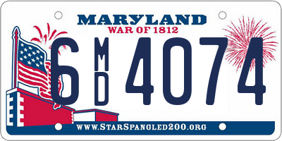 MD license plate 6MD4074