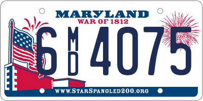 MD license plate 6MD4075