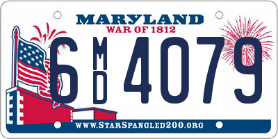 MD license plate 6MD4079