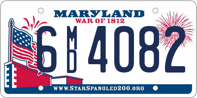 MD license plate 6MD4082