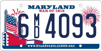 MD license plate 6MD4093