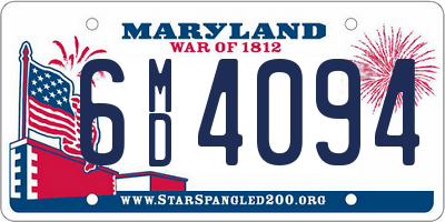 MD license plate 6MD4094