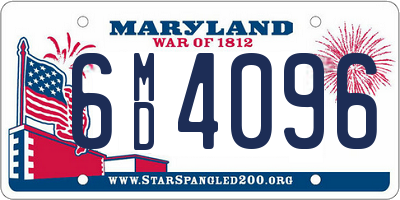 MD license plate 6MD4096