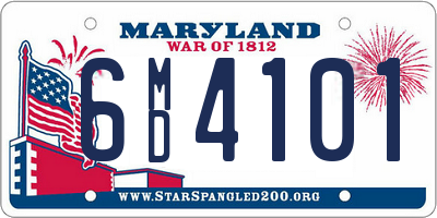 MD license plate 6MD4101