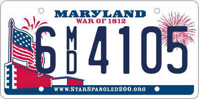 MD license plate 6MD4105