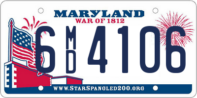 MD license plate 6MD4106