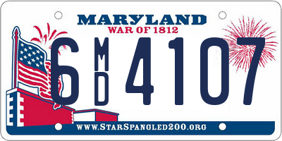 MD license plate 6MD4107