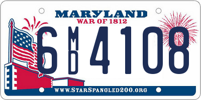 MD license plate 6MD4108