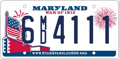 MD license plate 6MD4111