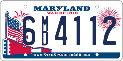 MD license plate 6MD4112