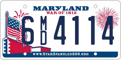 MD license plate 6MD4114