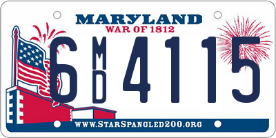 MD license plate 6MD4115