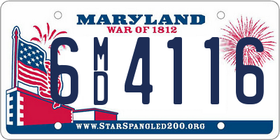 MD license plate 6MD4116