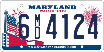 MD license plate 6MD4124