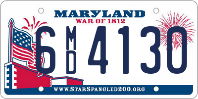 MD license plate 6MD4130