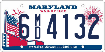 MD license plate 6MD4132