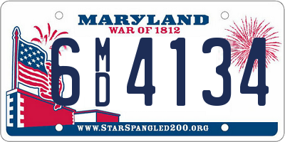 MD license plate 6MD4134