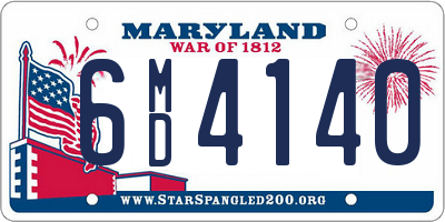 MD license plate 6MD4140