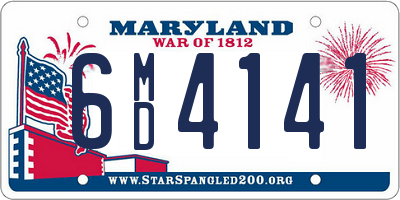 MD license plate 6MD4141