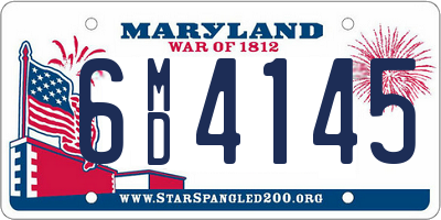 MD license plate 6MD4145