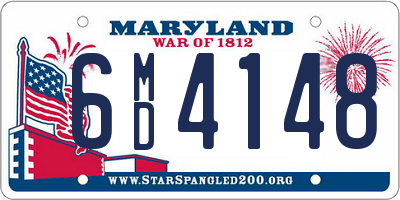 MD license plate 6MD4148