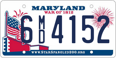 MD license plate 6MD4152