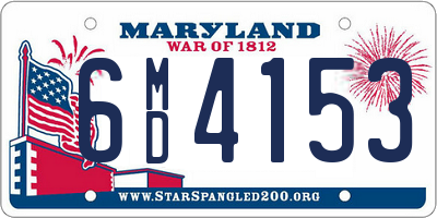 MD license plate 6MD4153