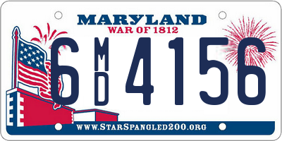 MD license plate 6MD4156