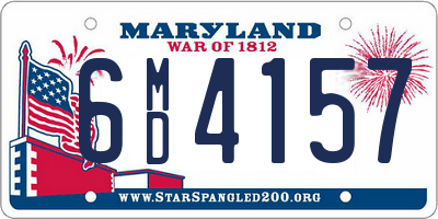 MD license plate 6MD4157