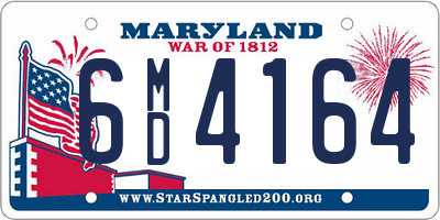 MD license plate 6MD4164