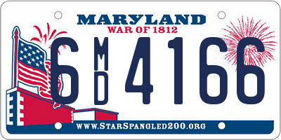 MD license plate 6MD4166