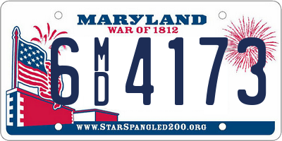 MD license plate 6MD4173