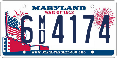 MD license plate 6MD4174