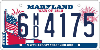 MD license plate 6MD4175
