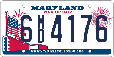 MD license plate 6MD4176