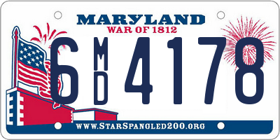MD license plate 6MD4178