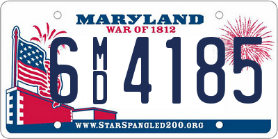 MD license plate 6MD4185