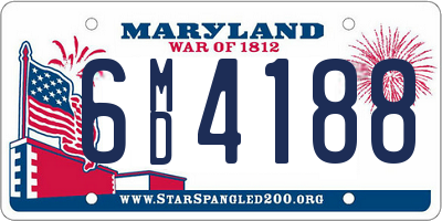 MD license plate 6MD4188