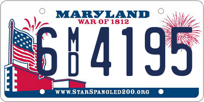 MD license plate 6MD4195