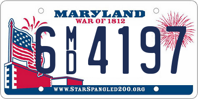 MD license plate 6MD4197