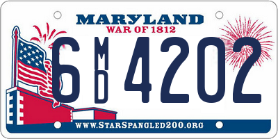 MD license plate 6MD4202